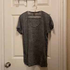 Alternative Apparel Women's Gray Sheer Scoop neck t-shirt - L